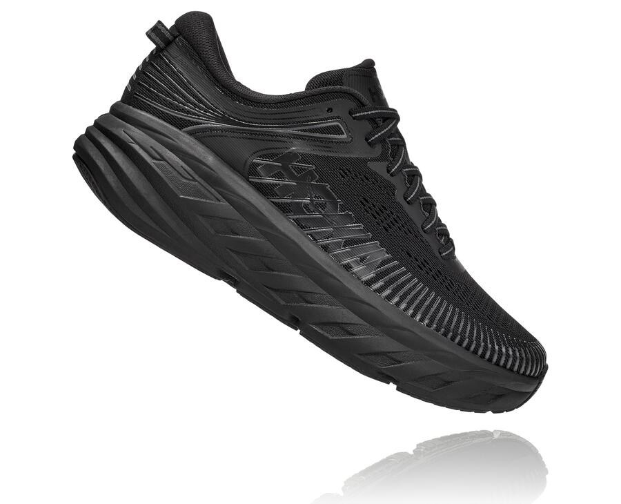 Hoka One One Running Shoes Womens Black - Bondi 7 - 25178EYZV